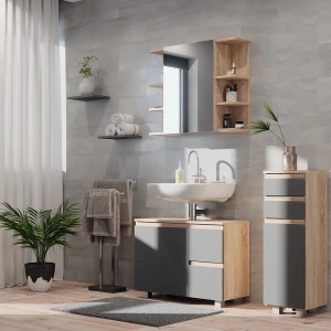 Midischrank J-Shape Anthrazit 30 x 95 cm livinity®