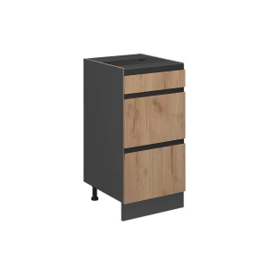 Køkkenskab R-Line Gold power oak 40 cm J-form, med skuffer, uden bordplade Vicco