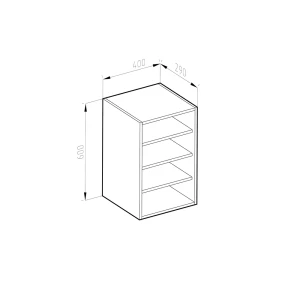 Hängeschrank R-Line Goldkraft Eiche 40 cm Vicco