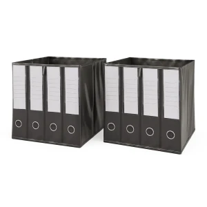 Foldningsboks  Sort 30 x 30 cm Sæt af 2 Vicco