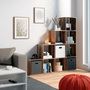 Treppenregal  Antikholz 142.5 x 140 cm livinity®