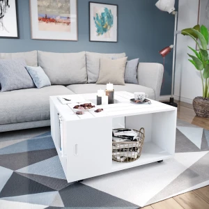 Couchtisch Anton Weiß 80 x 80 cm livinity®
