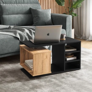 Couchtisch Rafi Schwarz 88 x 35 cm livinity®