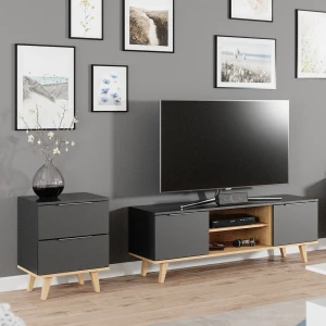 Kommode Nautica Anthrazit 46 x 61 cm livinity®