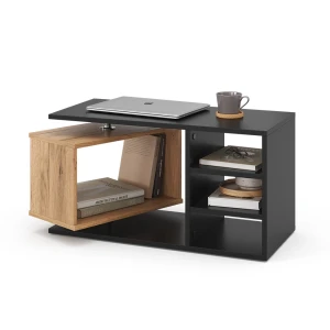 Table basse Rafi Noir 88x35cm Vicco