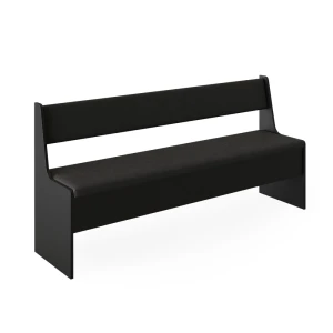 Spisestue-hjørnebænk Roman Sort 41.5 x 166.6 cm Vicco
