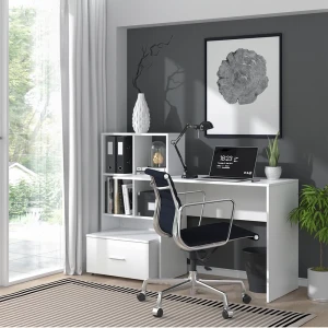 Schreibtisch Lorio Weiß 149.2 x 49.8 cm livinity®