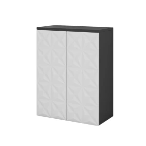Midt skab Edge Sort 60 x 79.5 cm med 2 låger og 3 rum Vicco