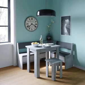Eckbankgruppe Roman Beton 150 x 120 cm mit Tisch livinity®
