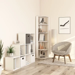 Eckregal Amina Weiß 45 x 180 cm livinity®