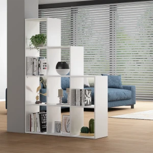 Treppenregal Aramis Weiß 103.5 x 144 cm 9 Fächer livinity®