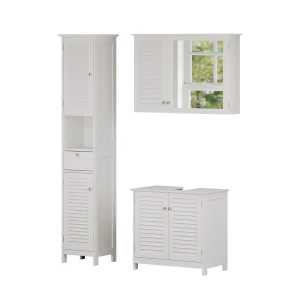 Meubles bain Riad Blanc 3 pièces, option 5 Vicco