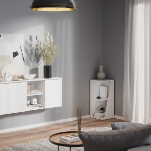 Midischrank Benno Weiß 31.6 x 70.5 cm mit offenen Ablagen livinity®
