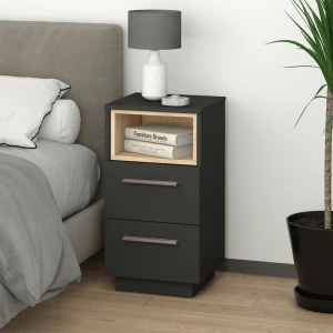 Nachttisch Beatrice Anthrazit 36 x 68 cm livinity®