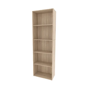 Estante de livros Bob Sonoma 60x190 cm com 5 compartimentos Vicco
