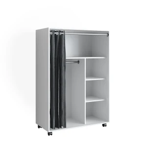 Tøjskab Doros Hvid 100 x 146.6 cm Med ruller Vicco