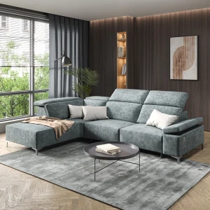 Sofa L Form James Grau 301 x 218 cm Linke Ecke livinity®