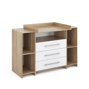 Commode Oskar Wit/Sonoma 143 x 100 cm XL met laden Vicco