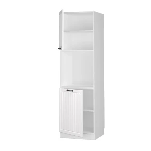 Herdumbauschrank Fame-Line Weiß Landhaus 60 cm offen livinity®