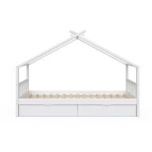 Husseng Design Hvid 90x200 cm med 2 skuffer Vitalispa