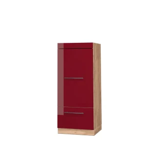 Szafka do mikrofalówki Fame-Line Bordowa Czerwień wysoki połysk 60 cm Vicco