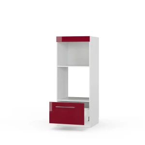 Mikrowellenschrank Fame-Line Bordeaux Hochglanz 60 cm offen livinity®