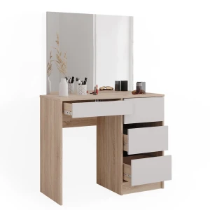 Stół toaletowy Sherry Sonoma 90 cm z taboretem Vicco