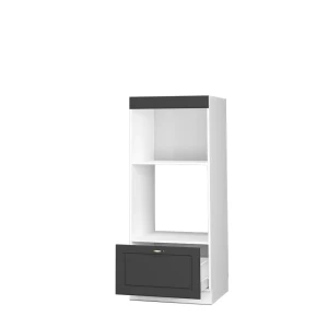 Mikrowellenschrank Fame-Line Anthrazit-Gold Landhaus 60 cm offen livinity®