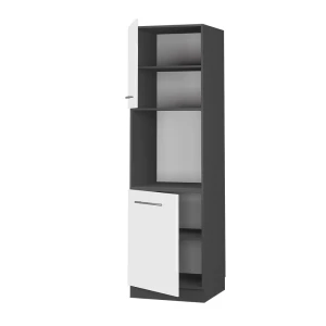 Herdumbauschrank Fame-Line Weiß Hochglanz 60 cm offen livinity®