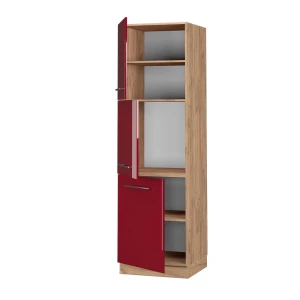 Herdumbauschrank Fame-Line Bordeaux Hochglanz 60 cm livinity®