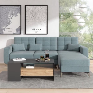 Couchtisch Fabien Goldkraft Eiche 110 x 60 cm livinity®