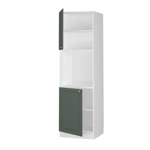 Herdumbauschrank Fame-Line Grün-Gold Landhaus 60 cm offen livinity®