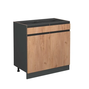 Køkkenskab R-Line Gold power oak 80 cm J-form, uden bordplade Vicco