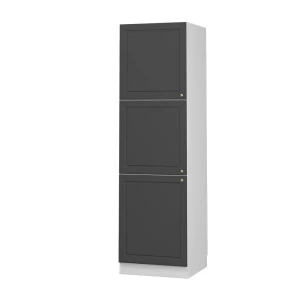 Komfurindbygningsskab Fame-Line Anthrazit-Gold Landhaus 60 cm Vicco