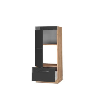 Mikrowellenschrank Fame-Line Anthrazit Hochglanz 60 cm livinity®