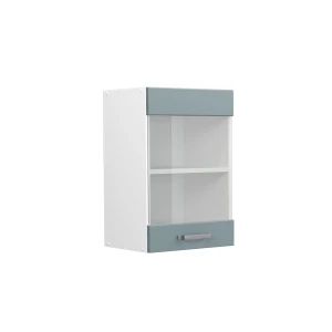 Køkkenskab med glas R-Line Blågrå 40 cm Vicco