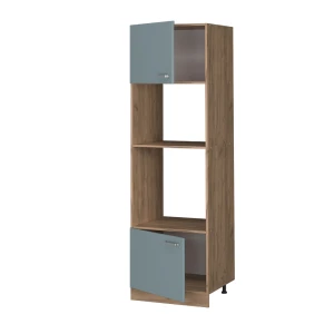 Mikrowellenschrank R-Line Blau-Grau 60 cm livinity®