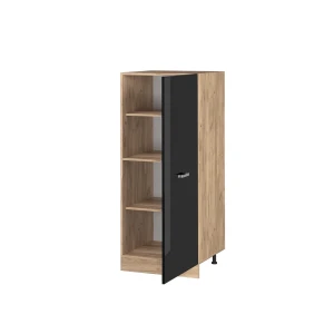 Vorratsschrank R-Line Schwarz Hochglanz 60 cm livinity®