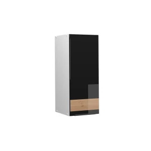 Badkamerkast Fame-Line Zwart eiken hoogglans/wit 30 x 72 cm Vicco