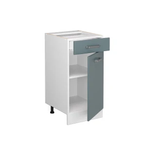 Küchenunterschrank R-Line Blau-Grau 40 cm ohne Arbeitsplatte livinity®