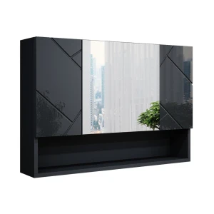 Szafka łazienkowa z lustrem Irma Antracyt wysoki połysk 80.1 x 55 cm Vicco