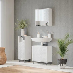 Midischrank Agasta Weiß 30 x 87.2 cm livinity®