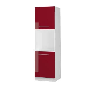 Herdumbauschrank Fame-Line Bordeaux Hochglanz 60 cm mit offenem Regal Vicco