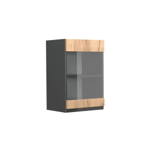 Køkkenskab med glas R-Line Gold power oak 40 cm J-form Vicco