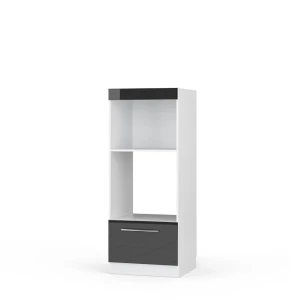 Mikrowellenschrank Fame-Line Anthrazit Hochglanz 60 cm offen Vicco