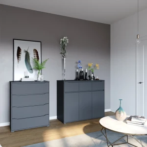 Kommode Ruben Anthrazit 48 x 101.6 cm livinity®