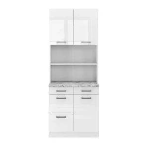 Keittiö lohko R-Line Valkoinen korkeakiilto 80 cm , AP Marble Vicco