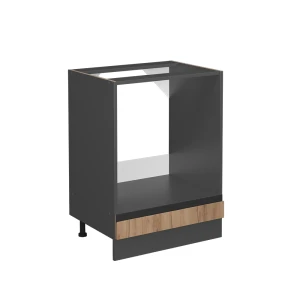 Komfurindbygningsskab R-Line Gold power oak 60 cm J-form, uden bordplade Vicco