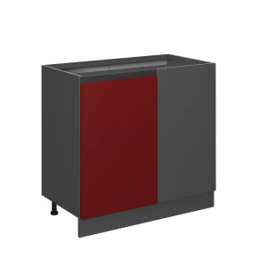 Hjørneskab R-Line Rød 86 cm J-form, uden bordplade Vicco