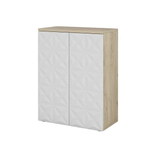 Midt skab Edge Hvid 60 x 79.5 cm med 2 låger og 3 rum Vicco